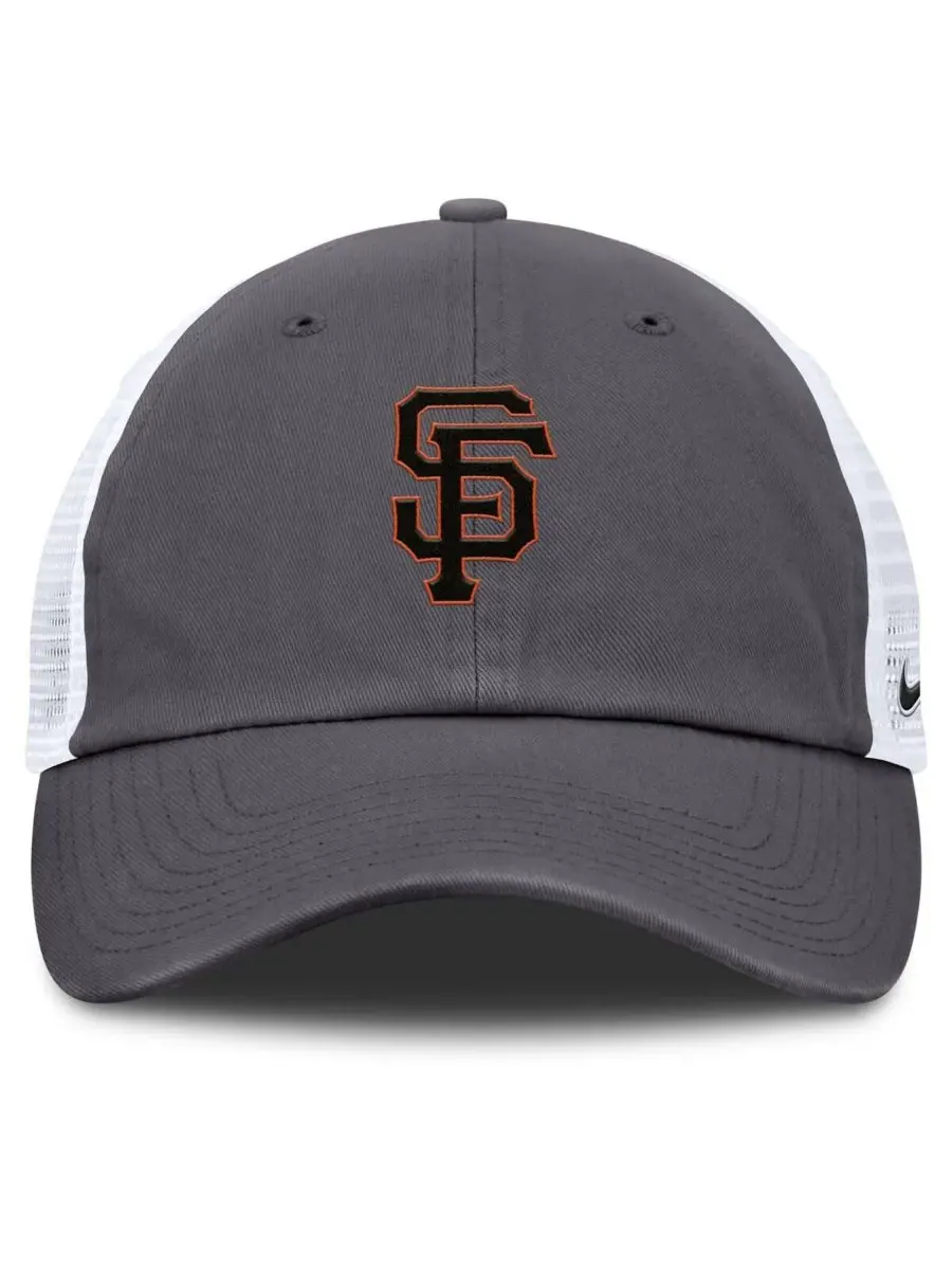Nike Мужская серая регулируемая кепка-тракер с символикой San Francisco Giants — изображение 2 из 4, серый