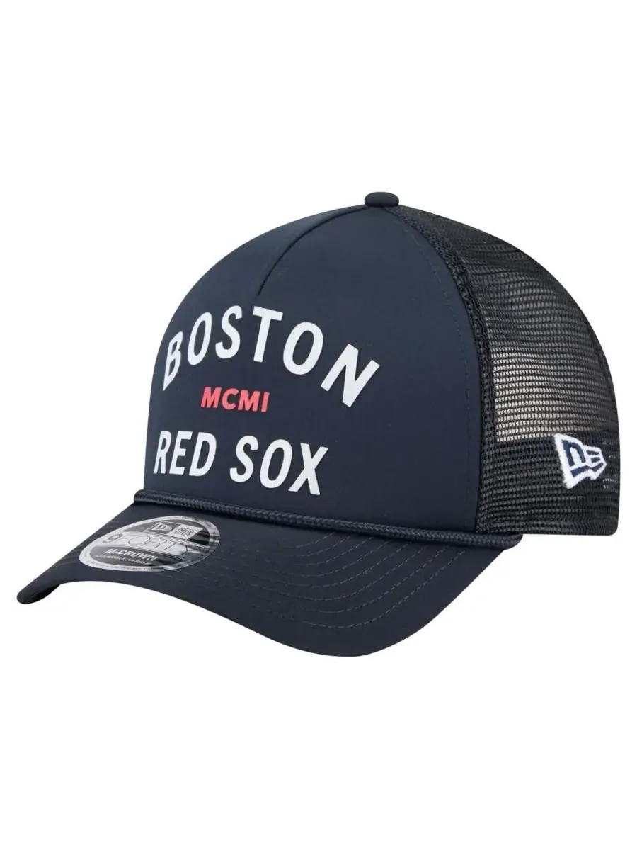 New Era Мужская кепка Boston Red Sox в минималистичном стиле 9FORTY с регулируемой высотой и — изображение 1 из 4
