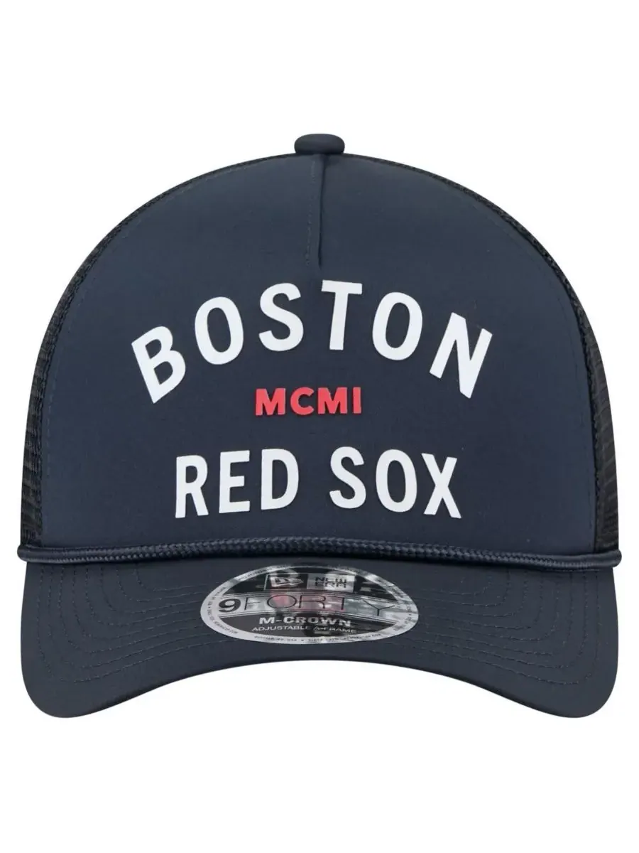 New Era Мужская кепка Boston Red Sox в минималистичном стиле 9FORTY с регулируемой высотой и — изображение 2 из 4