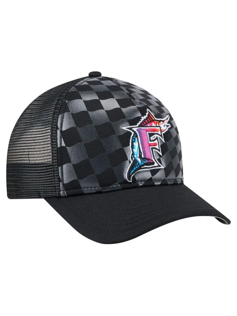 New Era Мужская черная бейсболка-тракер Florida Marlins Cooperstown Collection Gradient 9FORTY — изображение 3 из 4, черный