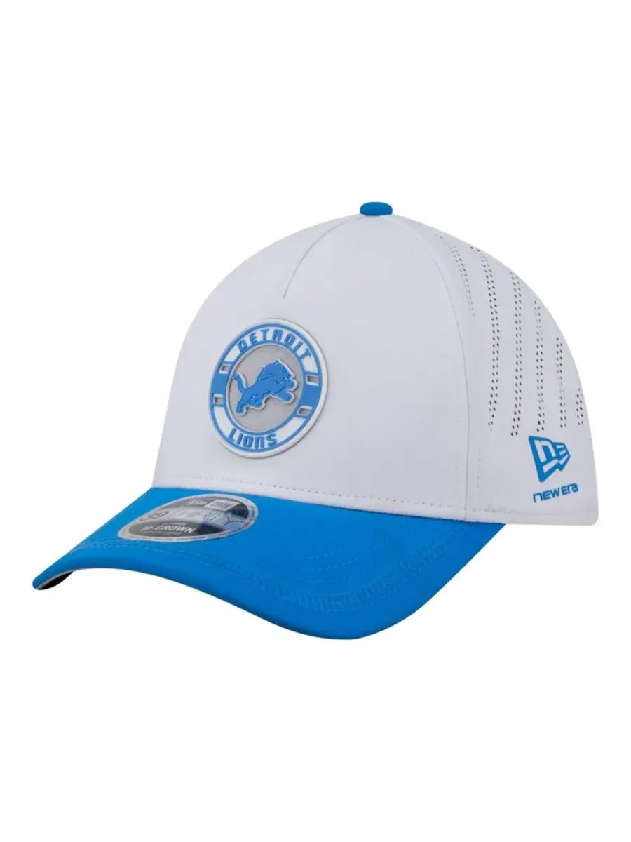 Кепка с принтом Patch 39THIRTY A-Frame M-Crown Perforated Flex Hat New Era — изображение 1 из 5, белый синий