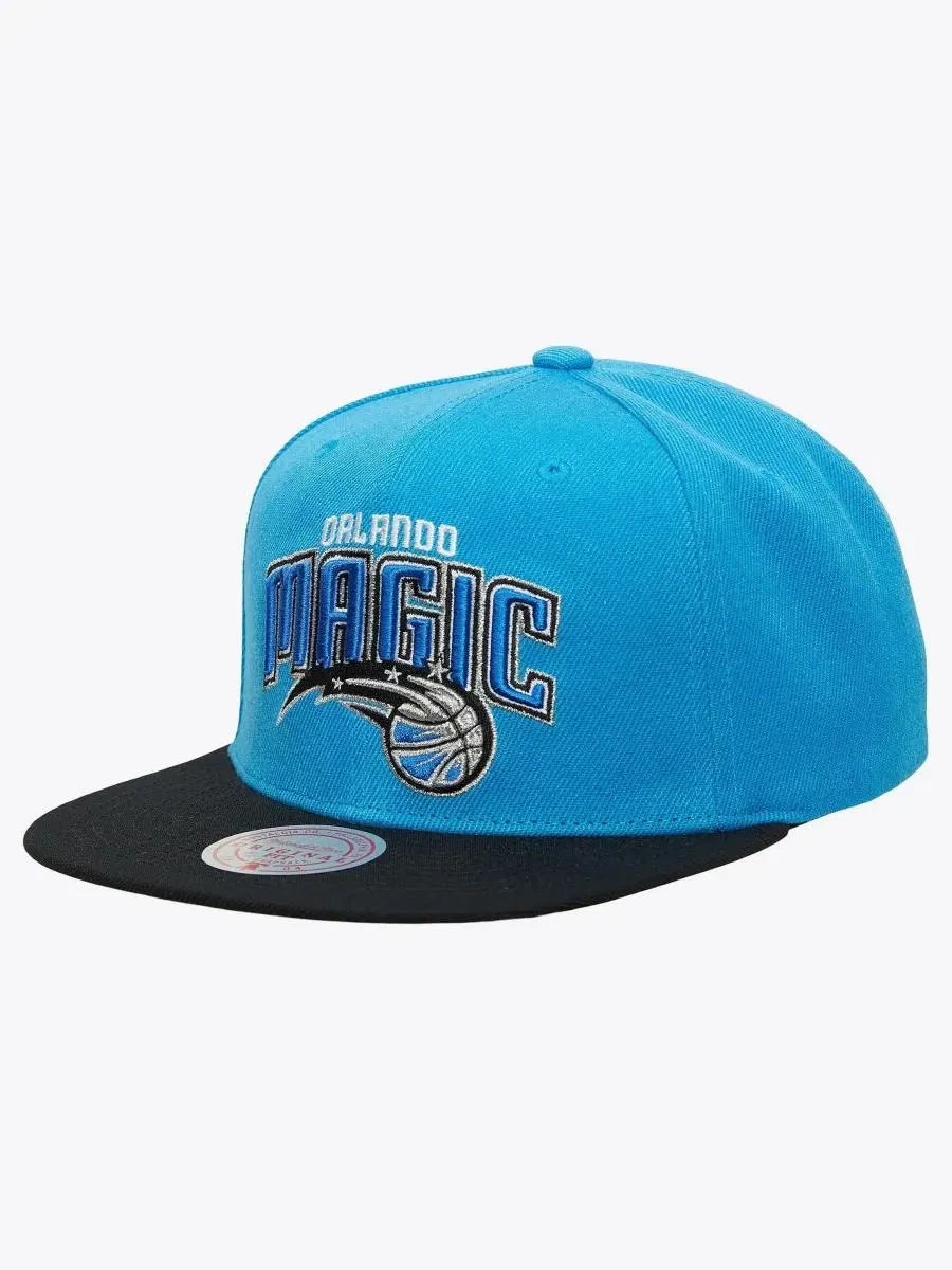 Кепка-снапбек с вышивкой логотипа Orlando Magic Mitchell & Ness — изображение 1 из 3, синий черный