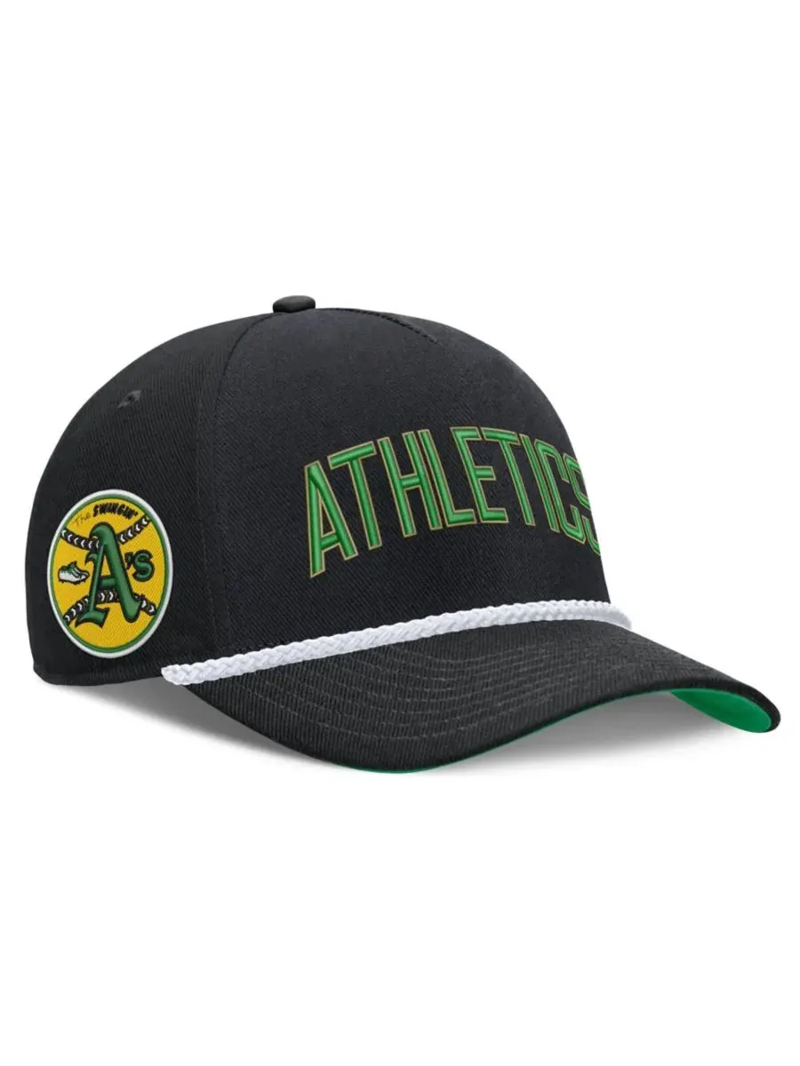 Кепка Nike с высокой посадкой, структурная, с изогнутым козырьком, Oakland Athletics Cooperstown — изображение 1 из 5