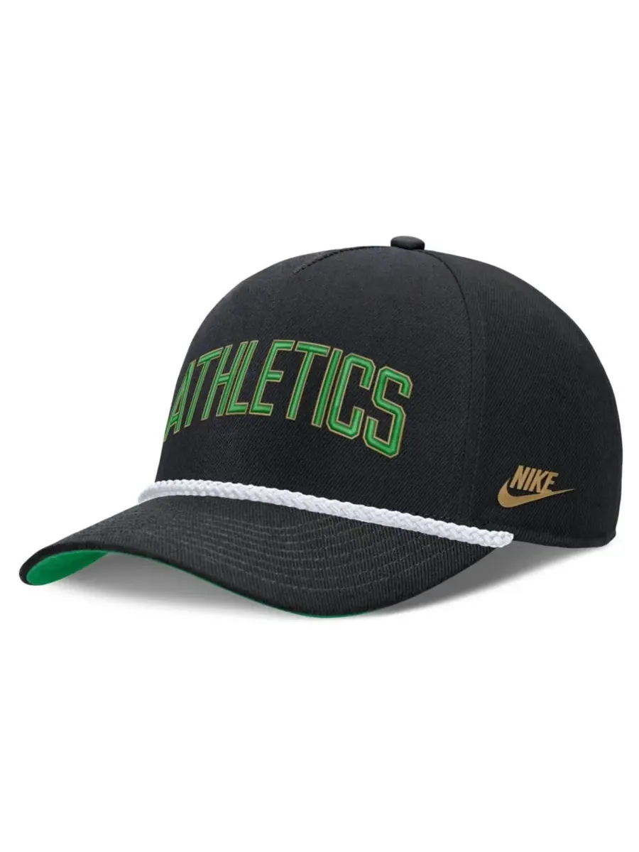 Кепка Nike с высокой посадкой, структурная, с изогнутым козырьком, Oakland Athletics Cooperstown — изображение 3 из 5