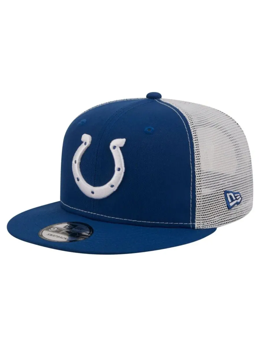 Кепка-снапбек с вышивкой логотипа Indianapolis Colts New Era — изображение 1 из 6, королевский