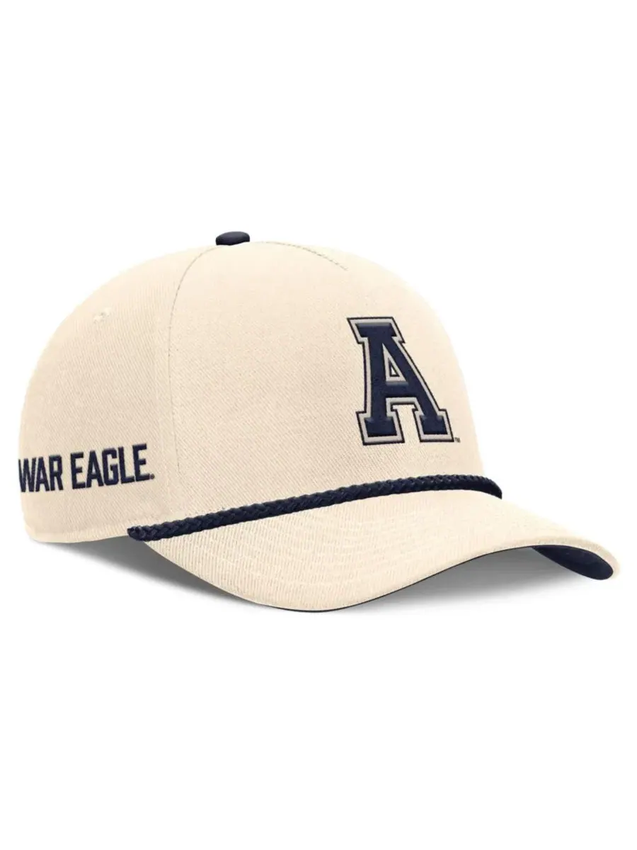 Бейсболка Nike Auburn Tigers Legacy Vintage Rope Rise — изображение 1 из 5, натуральный темно-синий