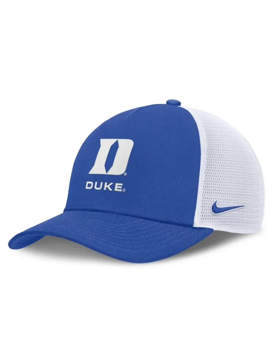 Бейсболка с кепкой Duke Blue Devils 2026 On-Field Gameday Trucker Hat Nike — изображение 1 из 3, белый