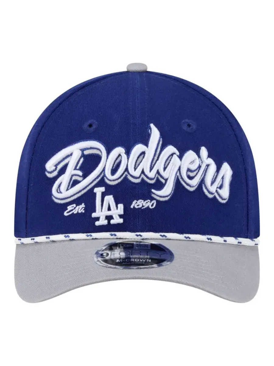 Бейсболка New Era Los Angeles Dodgers Team Loyal 9FORTY M-Crown — изображение 2 из 7, серый