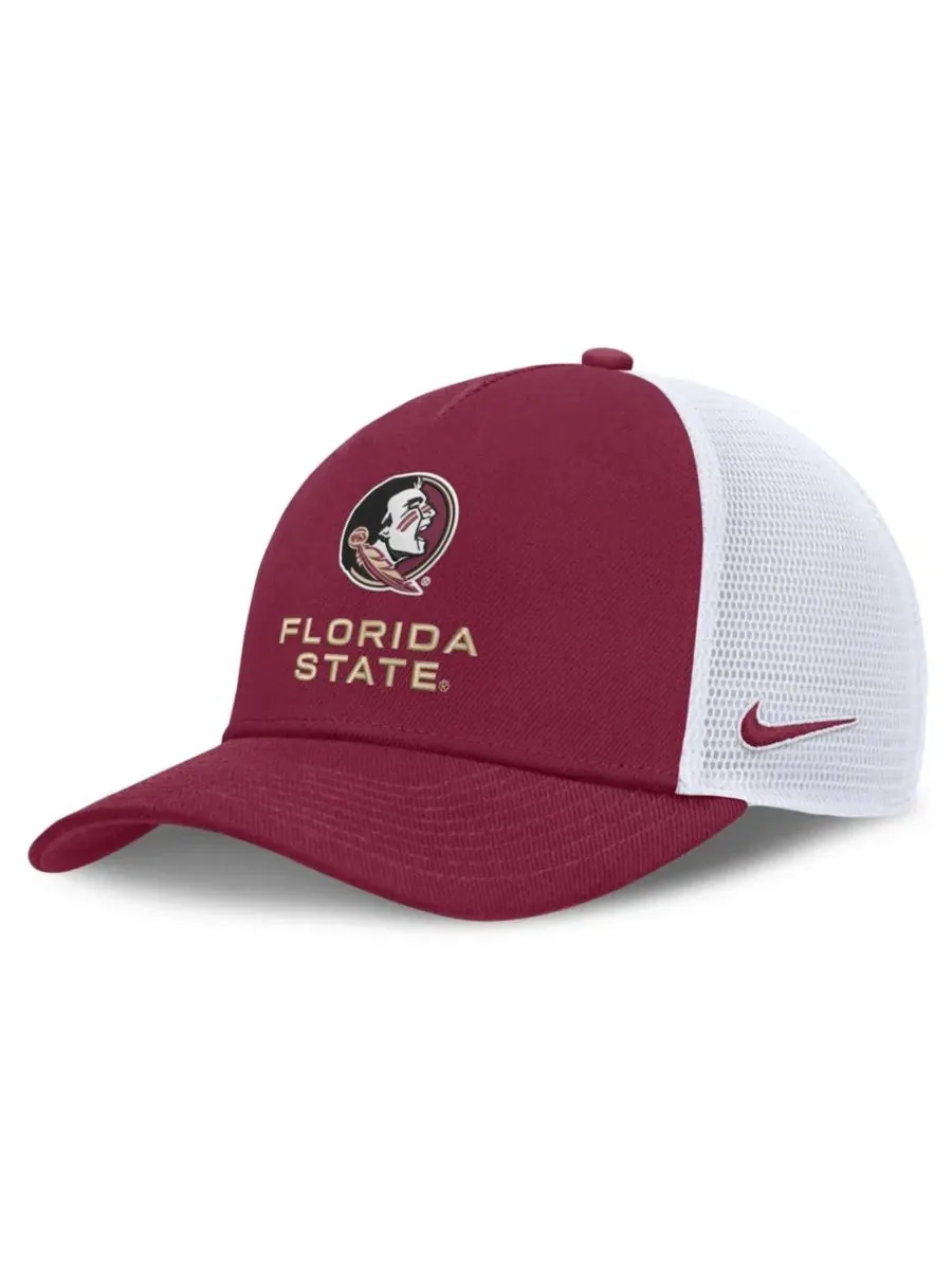 Кепка-тракер с вышивкой Florida State Seminoles Nike — изображение 1 из 3, белый