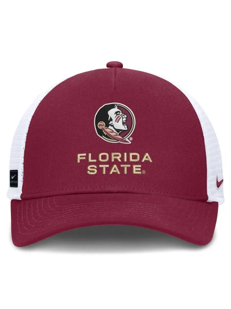 Кепка-тракер с вышивкой Florida State Seminoles Nike — изображение 2 из 3, белый