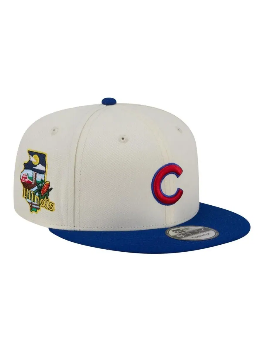 Кепка-снэпбек с вышивкой Chicago Cubs, модель Localized 9FIFTY New Era — изображение 1 из 5, кремовый