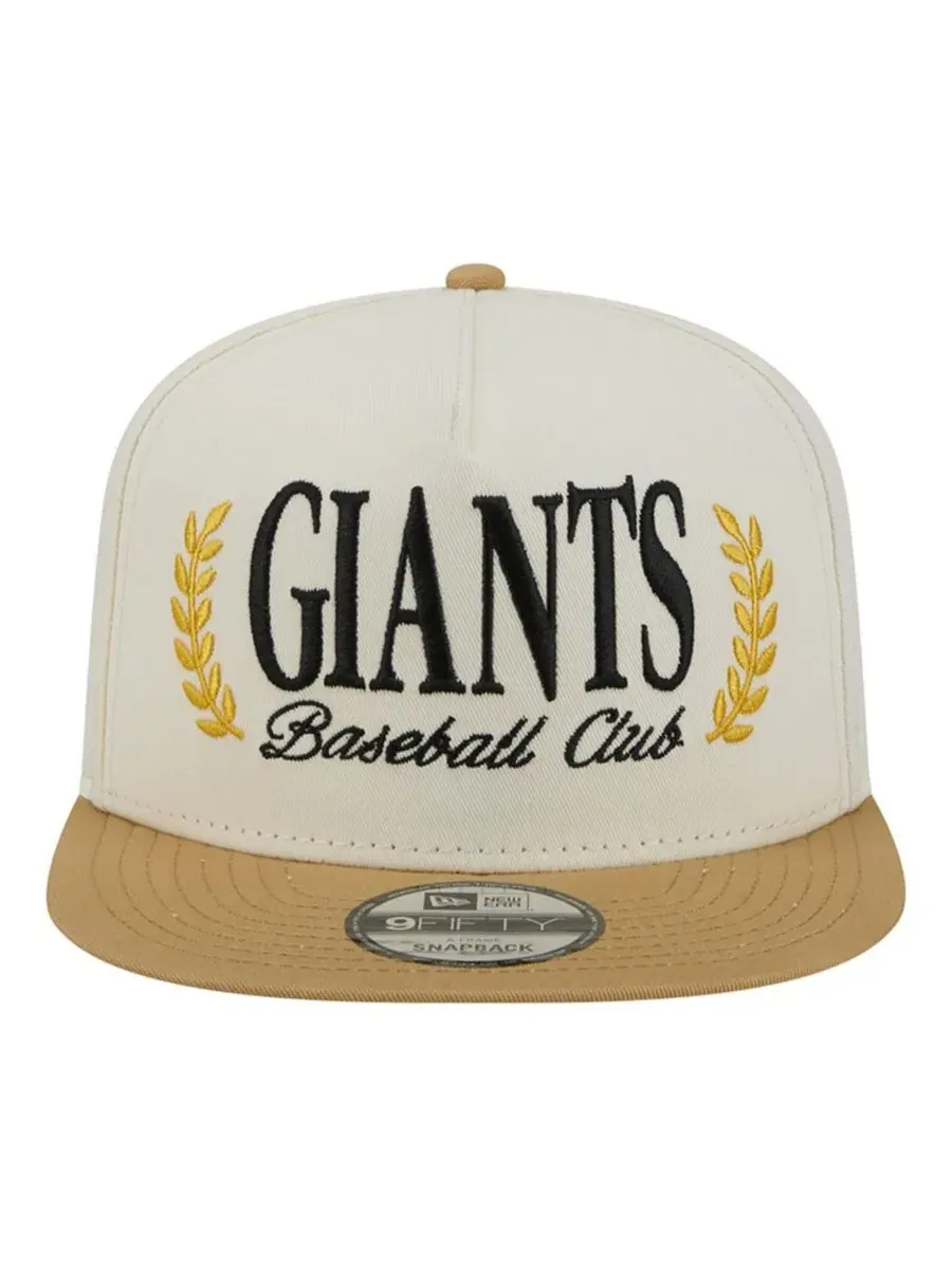 Бейсболка с высокой тульей, плоским козырьком, вышивкой, модель Club 9FIFTY A-Frame New Era — изображение 2 из 7, бежевый