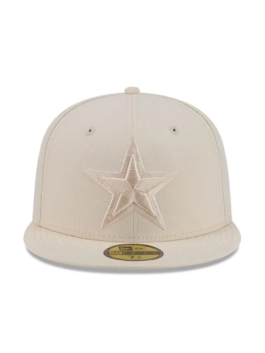 Кепка с высокой тульей, шестипанельная, с вышитым логотипом Dallas Cowboys New Era — изображение 4 из 4, бежевый