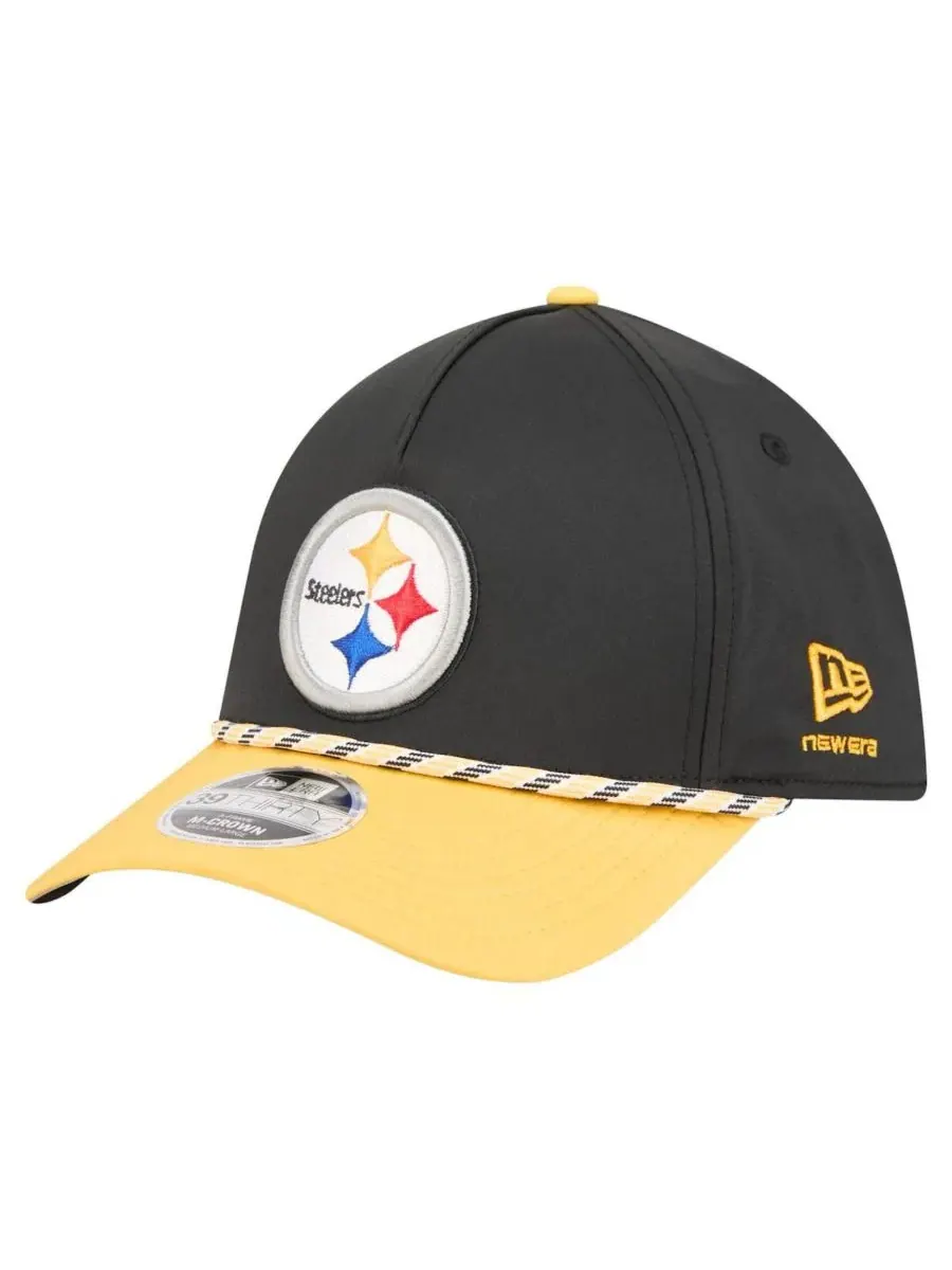 Бейсболка с вышитым логотипом Pittsburgh Steelers New Era — изображение 1 из 4, черный золотистый