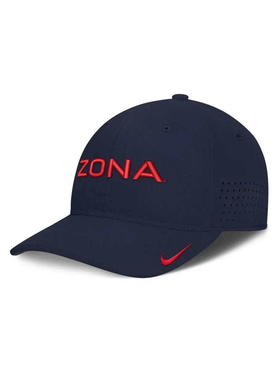 Кепка Nike Arizona Wildcats Gameday Aerobill Swooshflex Dri-FIT — изображение 1 из 5, темно-синий