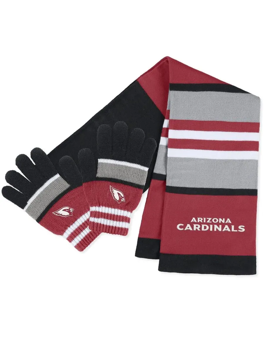 Шарф и перчатки с вышивкой Arizona Cardinals WEAR by Erin Andrews — изображение 1 из 3, нет цвета