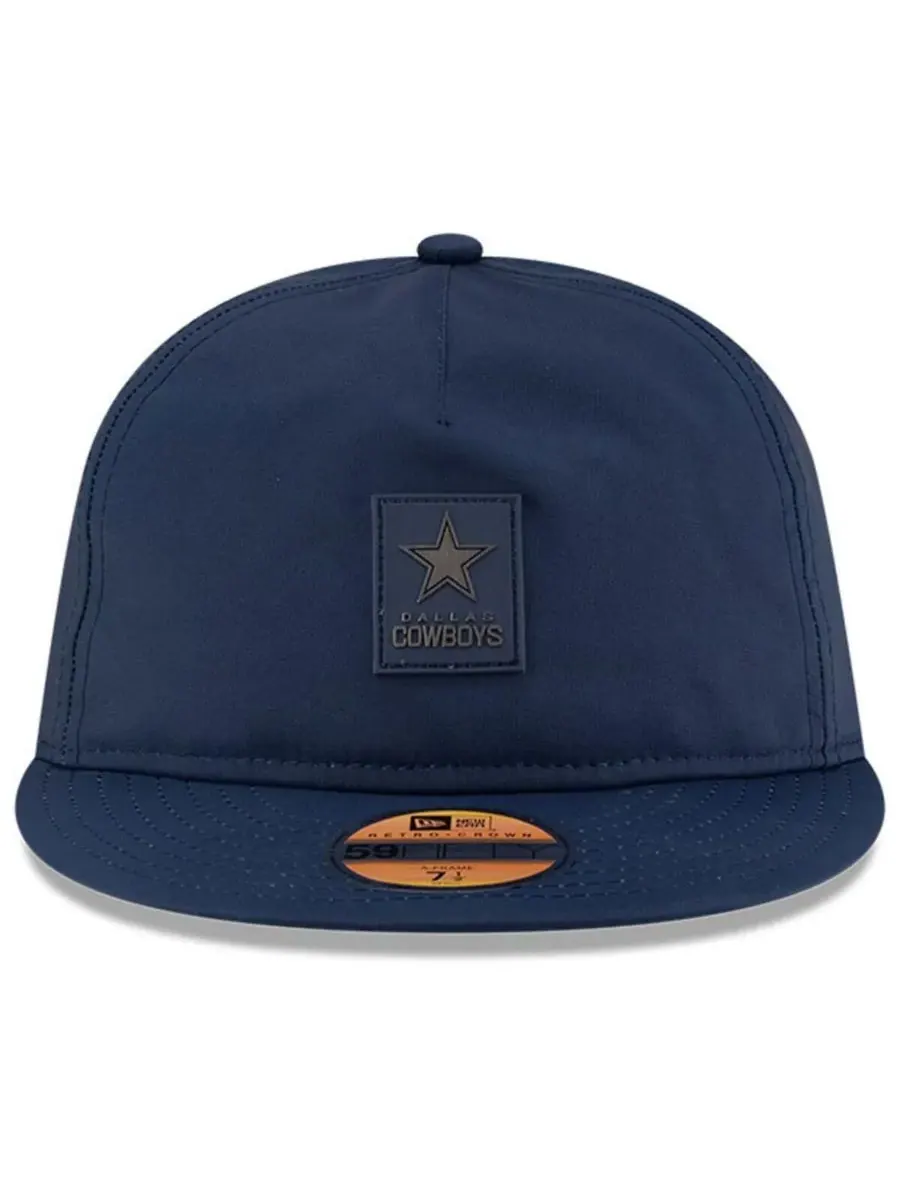 New Era Мужская темно-синяя кепка Dallas Cowboys 2025 Sideline Retro Crown 59FIFTY Fitted Hat — изображение 4 из 4