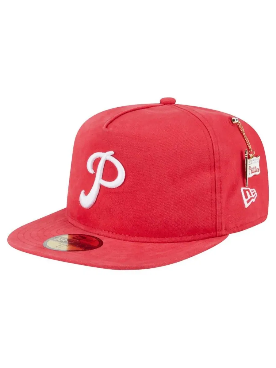 New Era Мужская красная бейсболка Philadelphia Phillies Championship Side Flag A-Frame 59Fifty — изображение 1 из 4, красный
