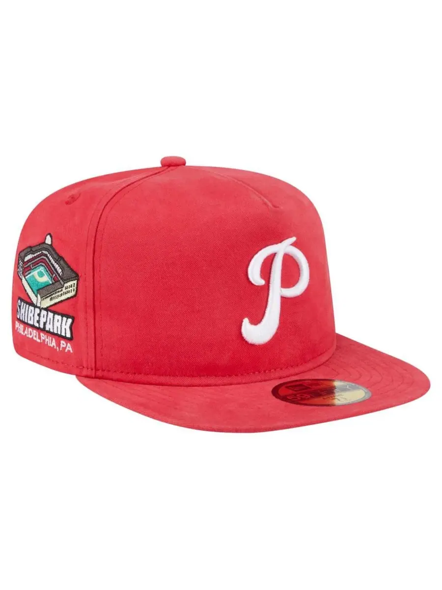 New Era Мужская красная бейсболка Philadelphia Phillies Championship Side Flag A-Frame 59Fifty — изображение 3 из 4, красный