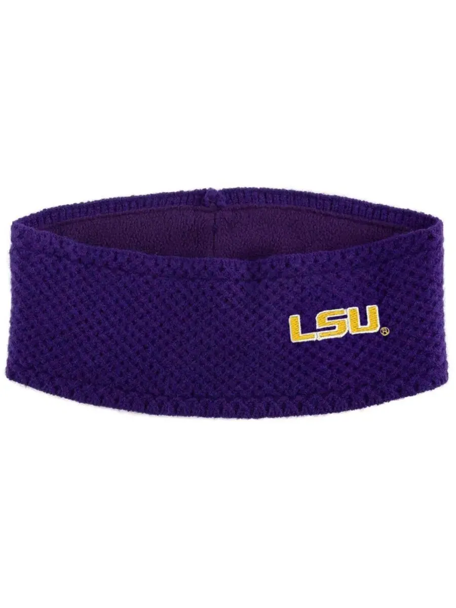 ZooZatz Фиолетовая вязаная повязка на голову с символикой команды LSU Tigers — изображение 1 из 2, фиолетовый