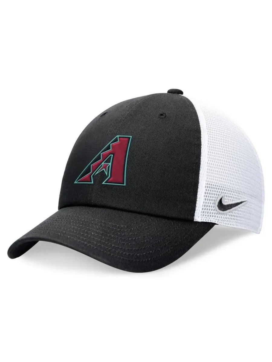 Nike Мужская черная регулируемая кепка-тракер Arizona Diamondbacks Evergreen Club — изображение 1 из 4, черный