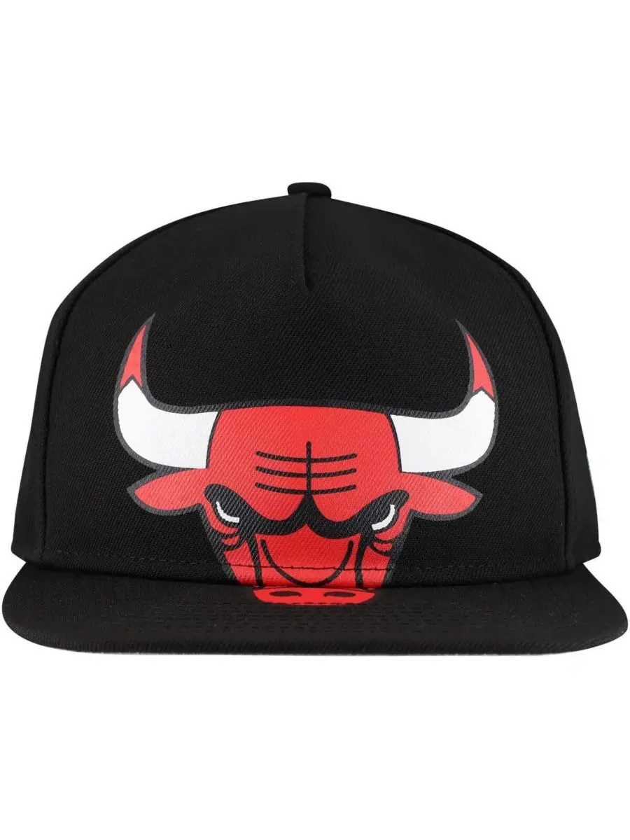 New Era Мужская черная бейсболка-снепбек Chicago Bulls с объемным принтом и логотипом — изображение 5 из 5, черный