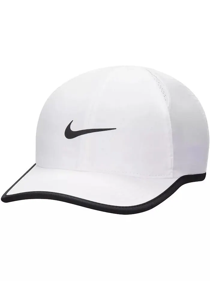 Белая регулируемая шляпа для юношей и девочек с перьями Club Performance Nike — изображение 1 из 2
