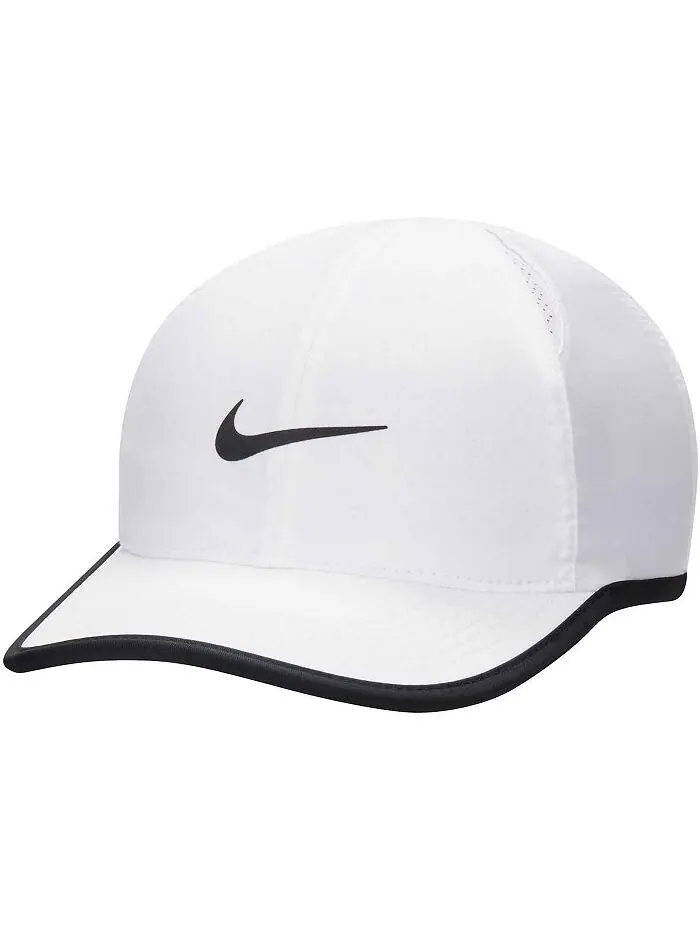 Белая регулируемая шляпа для юношей и девочек с перьями Club Performance Nike — изображение 1 из 2, белый