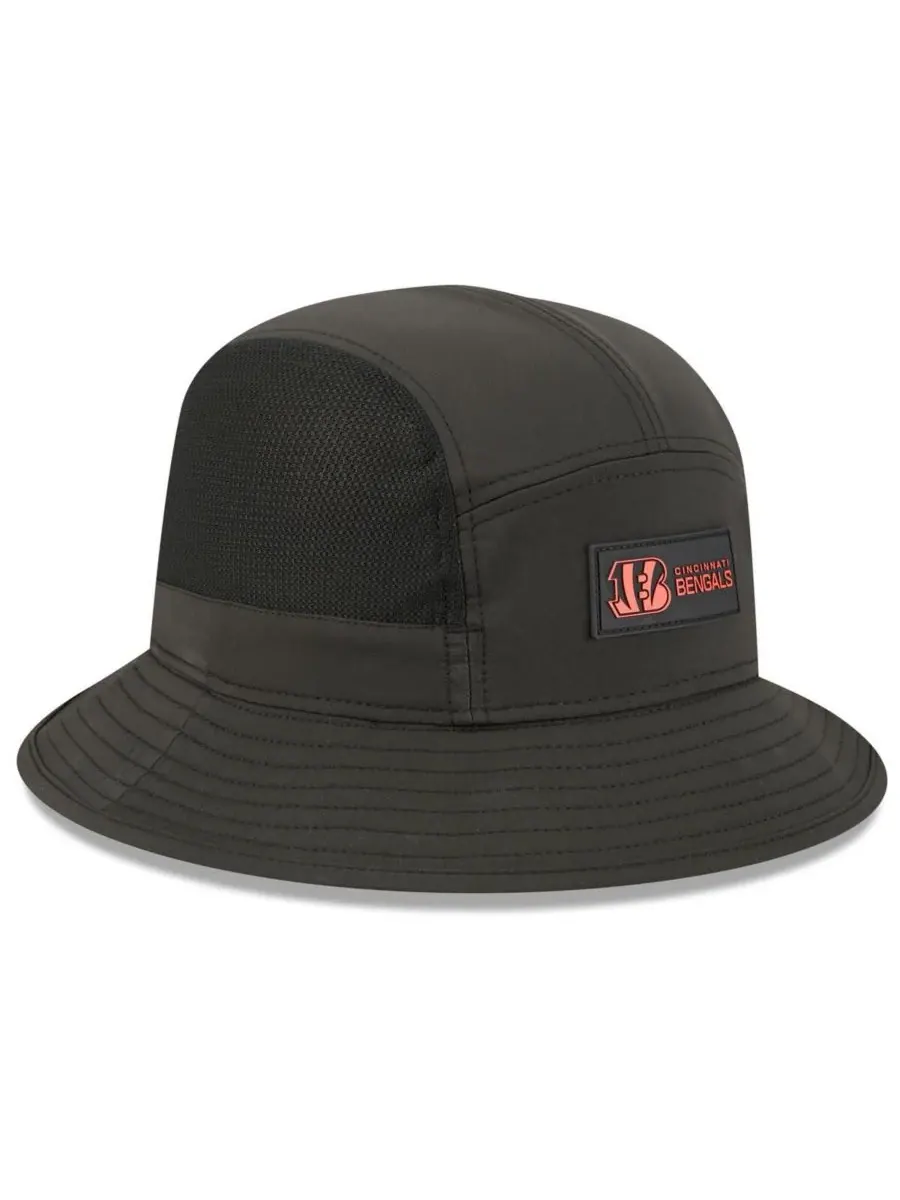 New Era Мужская черная панама с символикой команды Cincinnati Bengals 2025 Sideline — изображение 4 из 5, черный