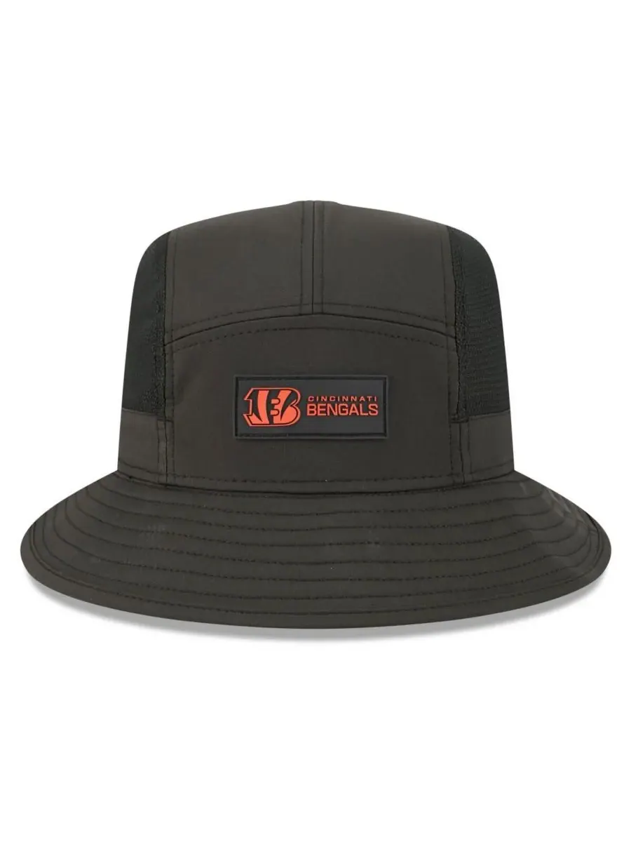 New Era Мужская черная панама с символикой команды Cincinnati Bengals 2025 Sideline — изображение 5 из 5, черный