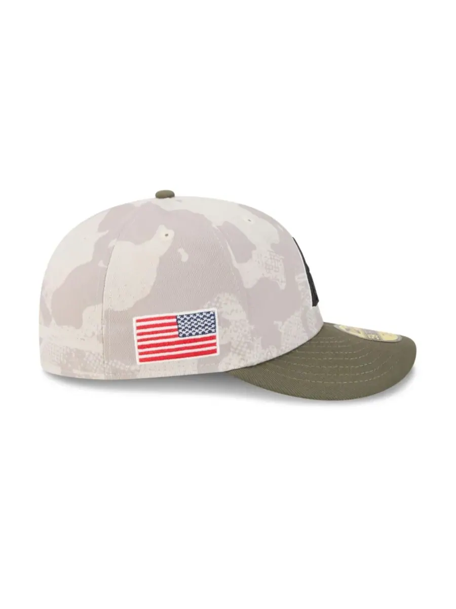 New Era Мужская бейсболка 59FIFTY светло-бежевого/оливкового цвета с символикой Arizona — изображение 6 из 7