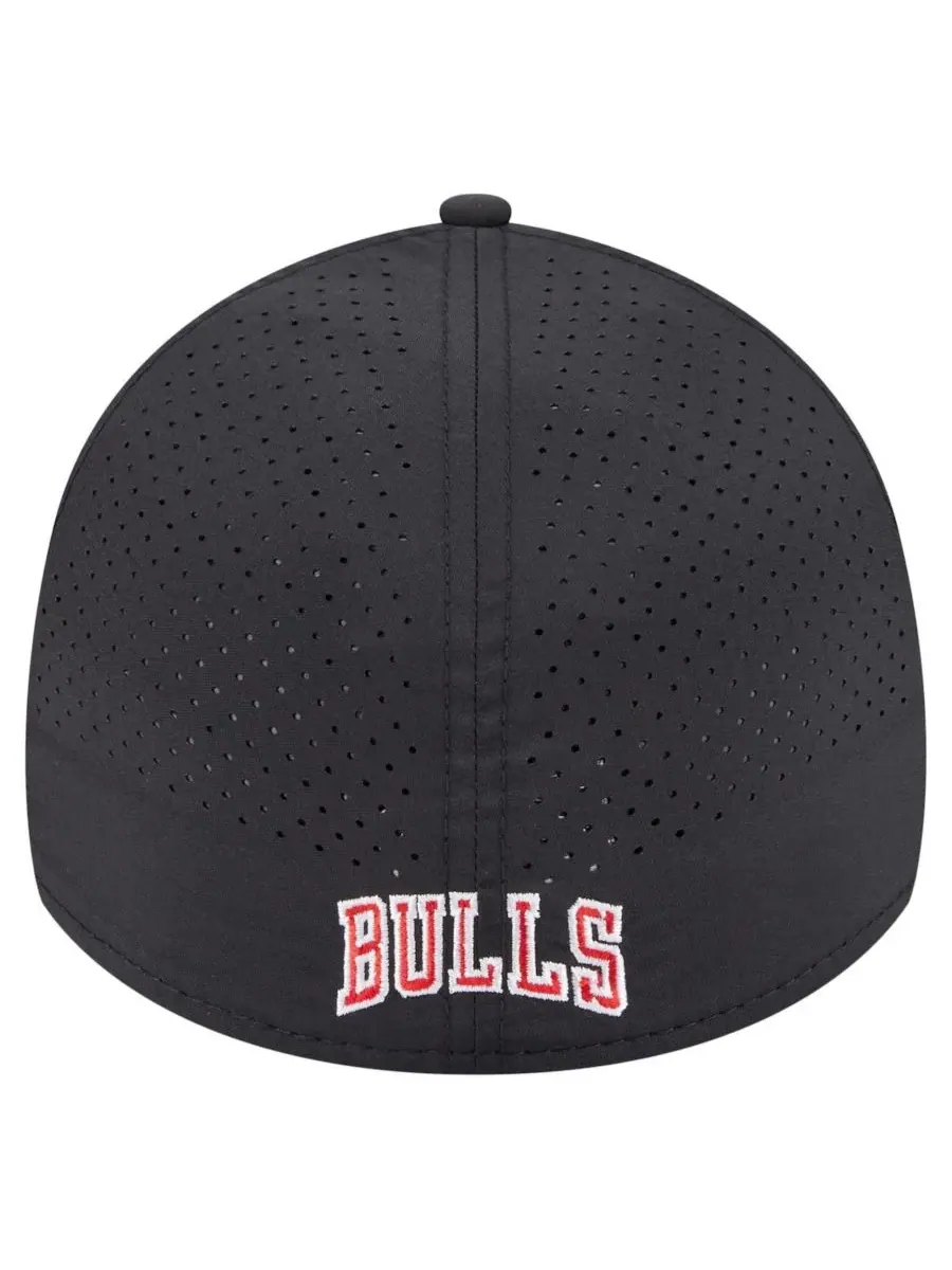 New Era Мужская черная кепка Chicago Bulls Featherweight Poly Rope Flex 39Thirty — изображение 5 из 5, черный