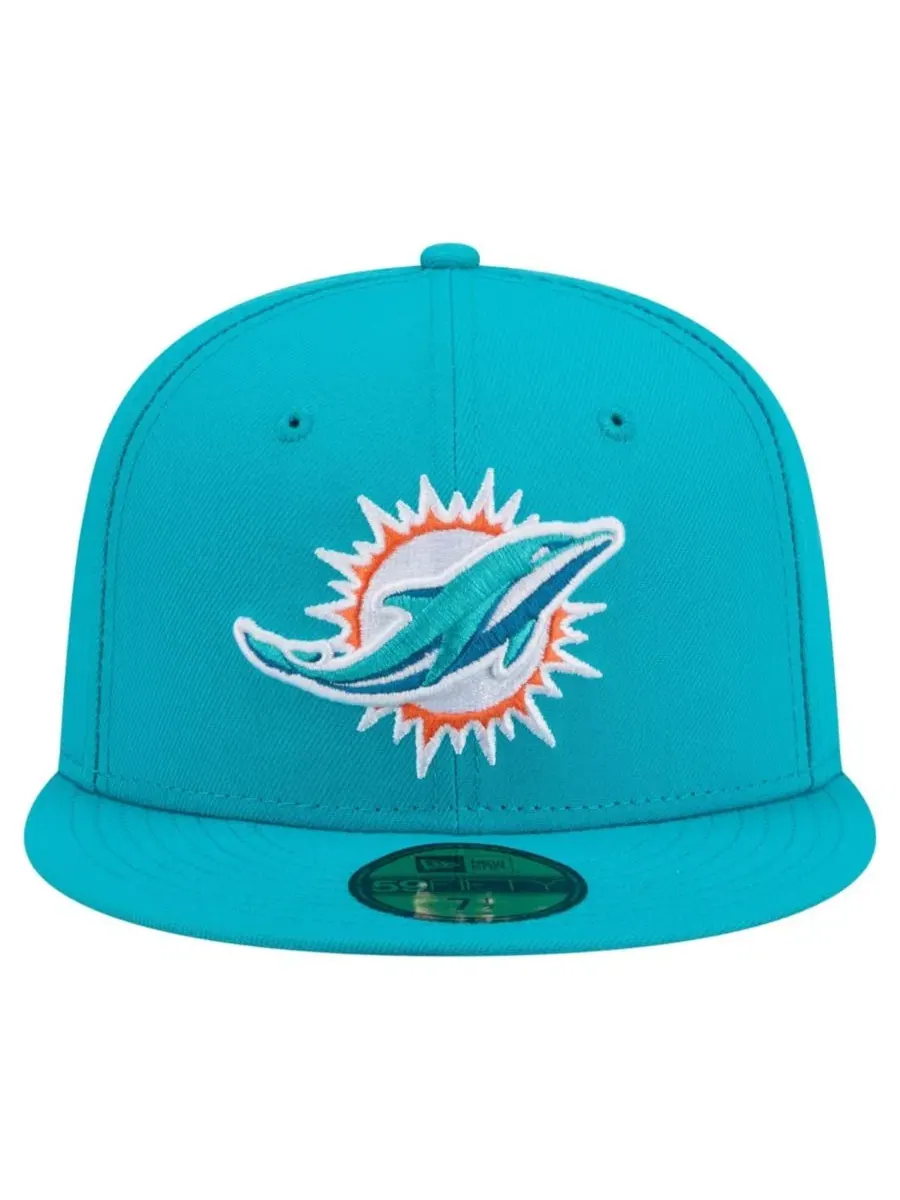 Кепка New Era 59FIFTY с высокой тульей, плоским козырьком, с вышивкой команды — изображение 2 из 7, голубой