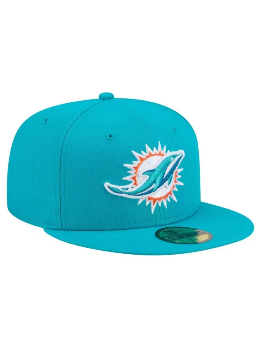 Кепка New Era 59FIFTY с высокой тульей, плоским козырьком, с вышивкой команды — изображение 3 из 7, голубой