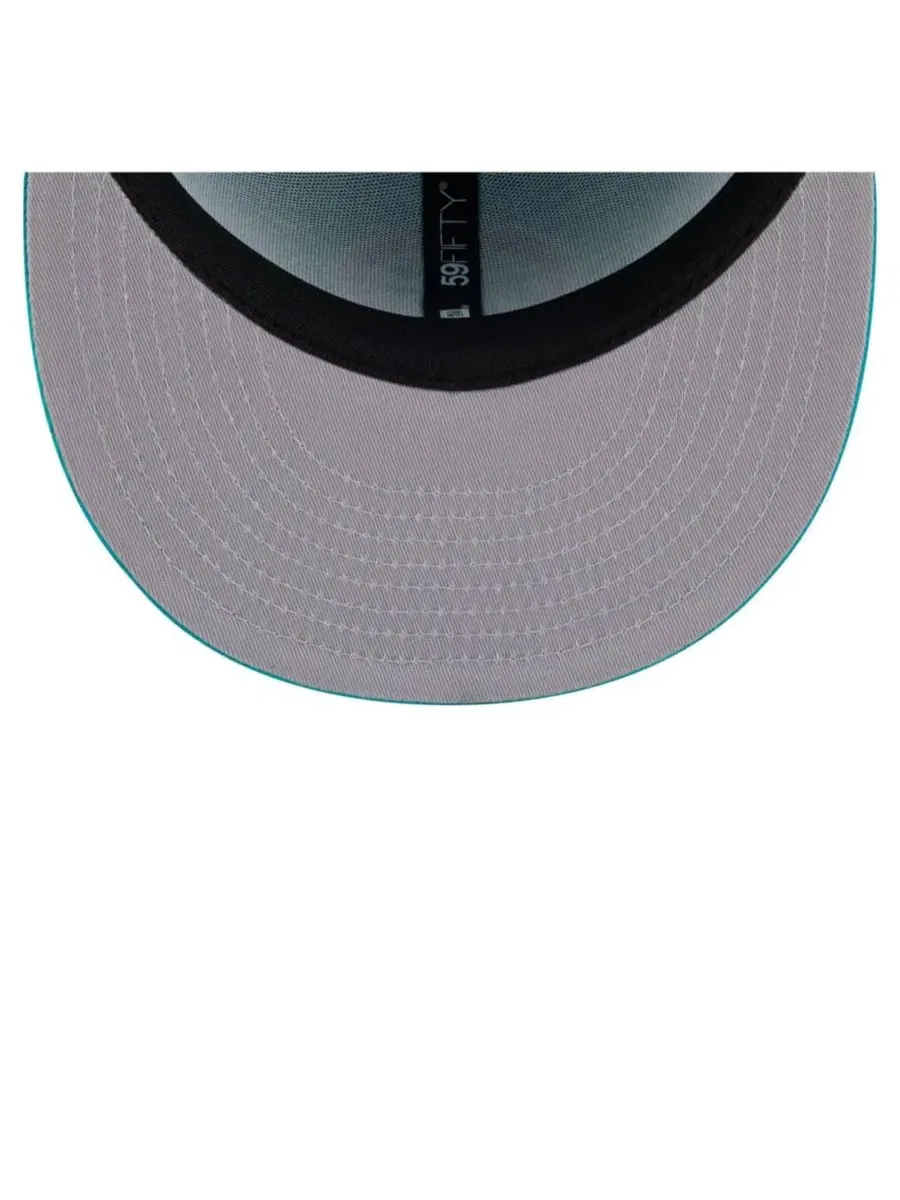Кепка New Era 59FIFTY с высокой тульей, плоским козырьком, с вышивкой команды — изображение 5 из 7, голубой