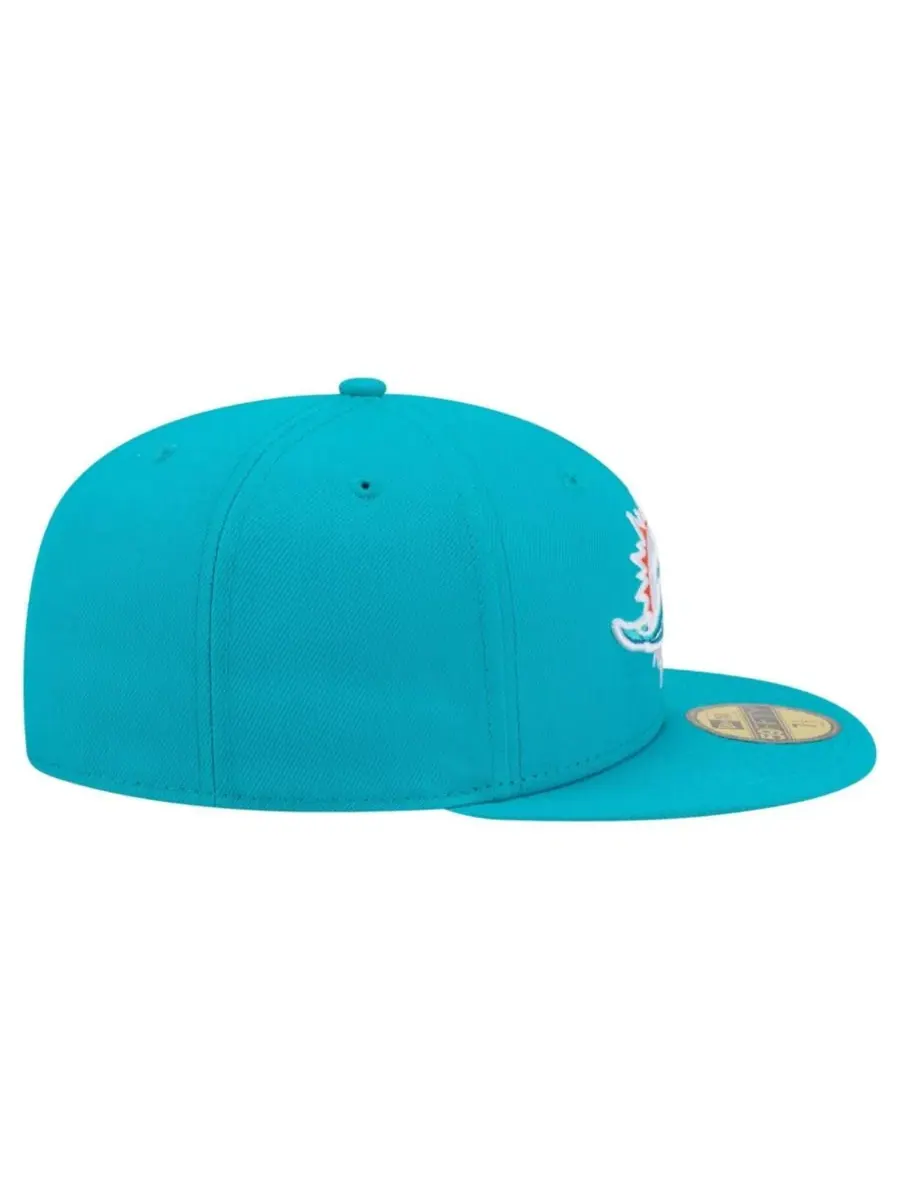 Кепка New Era 59FIFTY с высокой тульей, плоским козырьком, с вышивкой команды — изображение 7 из 7, голубой