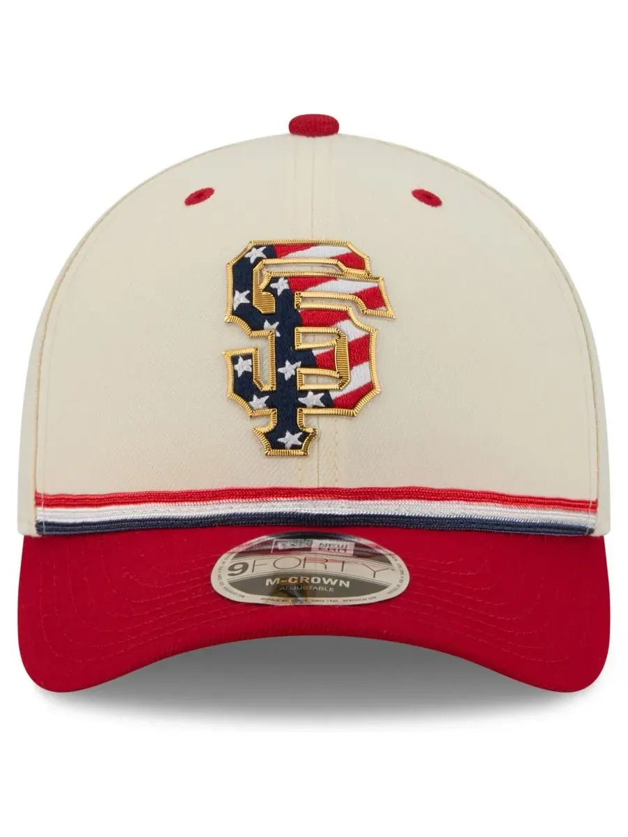 Бейсболка New Era San Francisco Giants USA 250 — изображение 2 из 5, кремовый красный