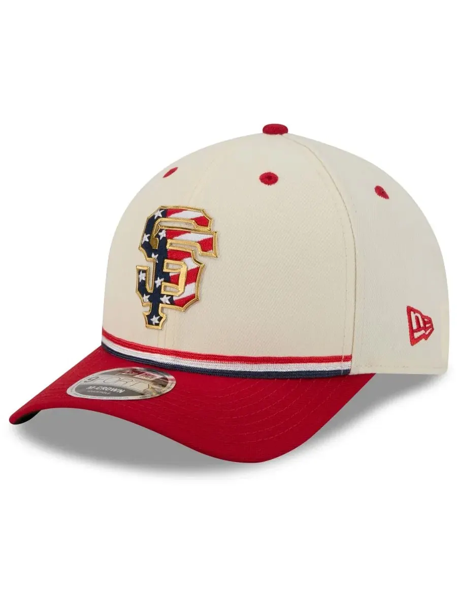 Бейсболка New Era San Francisco Giants USA 250 — изображение 3 из 5, кремовый красный