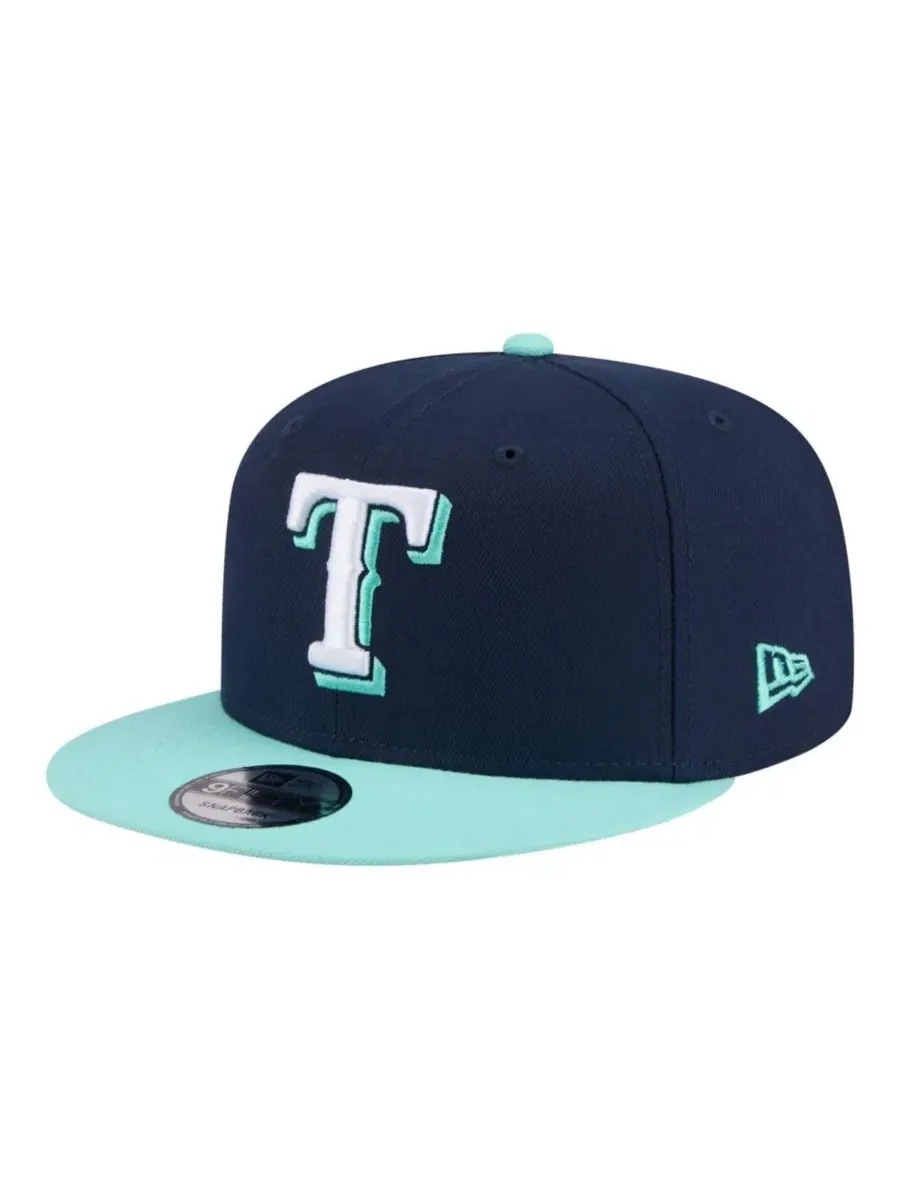 Кепка-снэпбек с вышитым логотипом Texas Rangers New Era — изображение 1 из 5, темно-синий