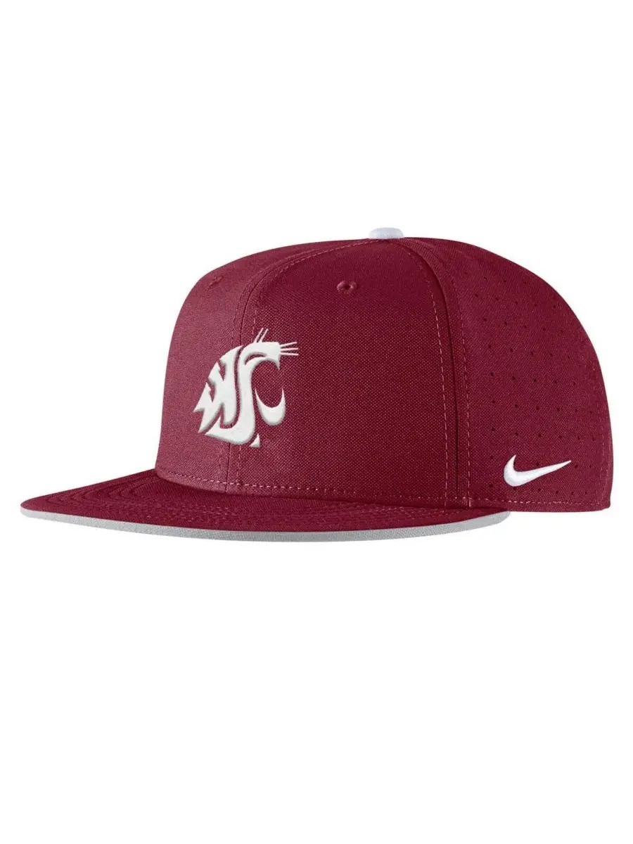 Nike Мужская бейсбольная кепка Crimson Washington State Cougars On-Field True Performance — изображение 1 из 3, красный