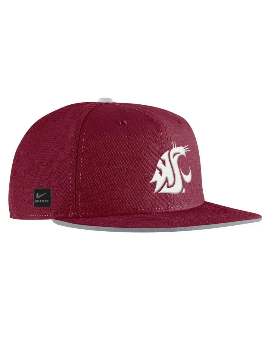 Nike Мужская бейсбольная кепка Crimson Washington State Cougars On-Field True Performance — изображение 3 из 3, красный