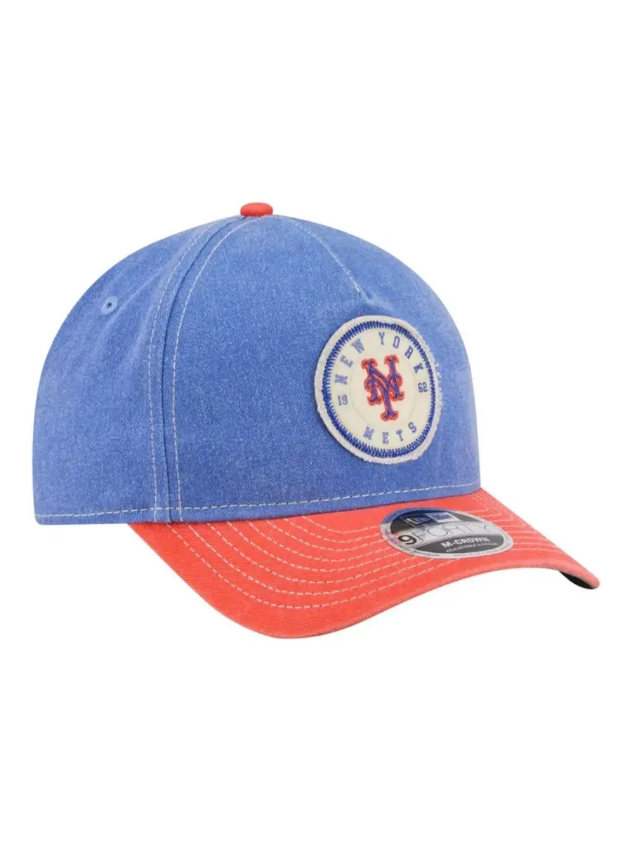Бейсболка New Era 9FORTY с эмблемой New York Mets — изображение 3 из 5, оранжевый