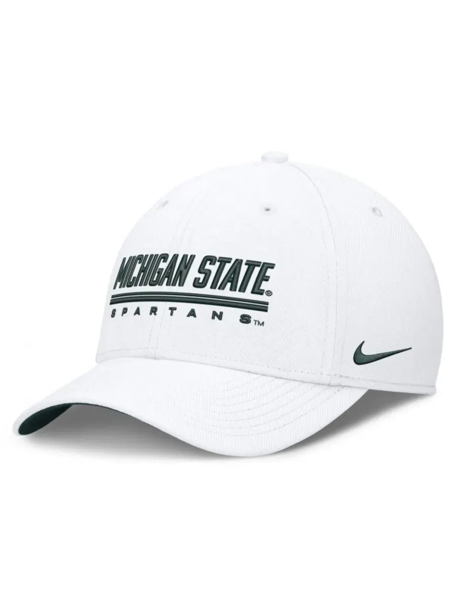 Кепка Nike Michigan State Spartans Game Day Rise Swooshflex — изображение 1 из 4, белый