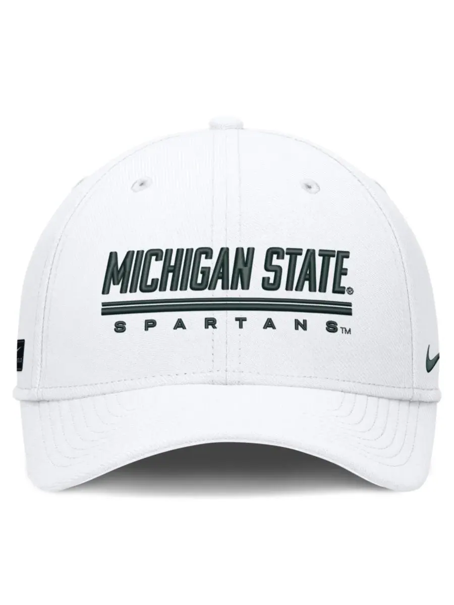 Кепка Nike Michigan State Spartans Game Day Rise Swooshflex — изображение 2 из 4, белый