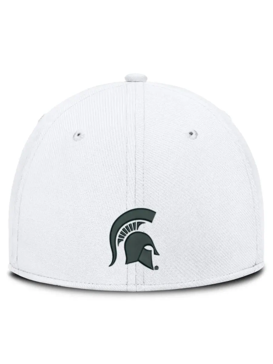 Кепка Nike Michigan State Spartans Game Day Rise Swooshflex — изображение 4 из 4, белый