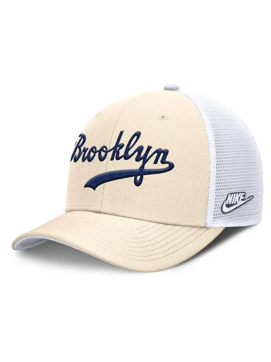 Кепка-тракер Nike Brooklyn Dodgers Cooperstown Collection Dri-FIT Rise — изображение 1 из 5, натуральный белый