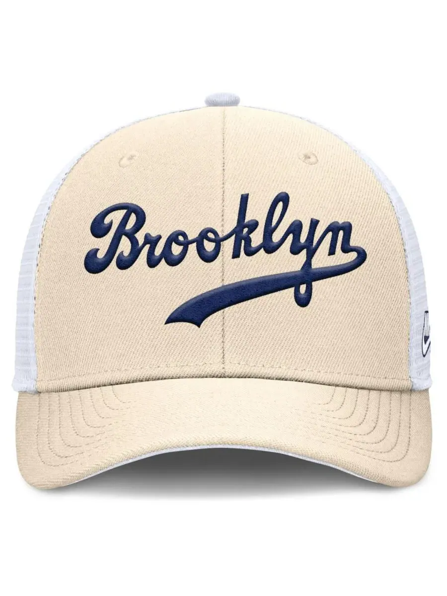 Кепка-тракер Nike Brooklyn Dodgers Cooperstown Collection Dri-FIT Rise — изображение 2 из 5, натуральный белый