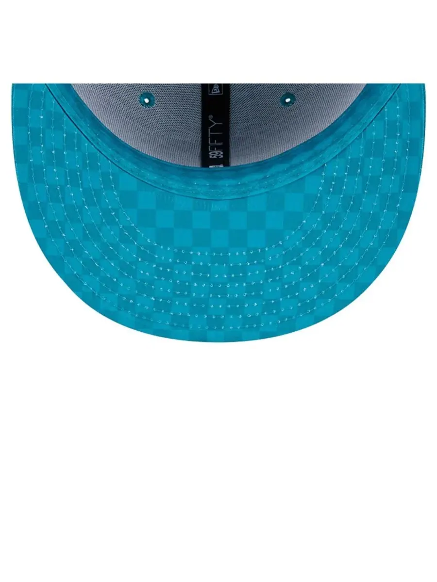 Мужская клетчатая кепка Aqua Miami Dolphins 59FIFTY New Era — изображение 2 из 4, голубой
