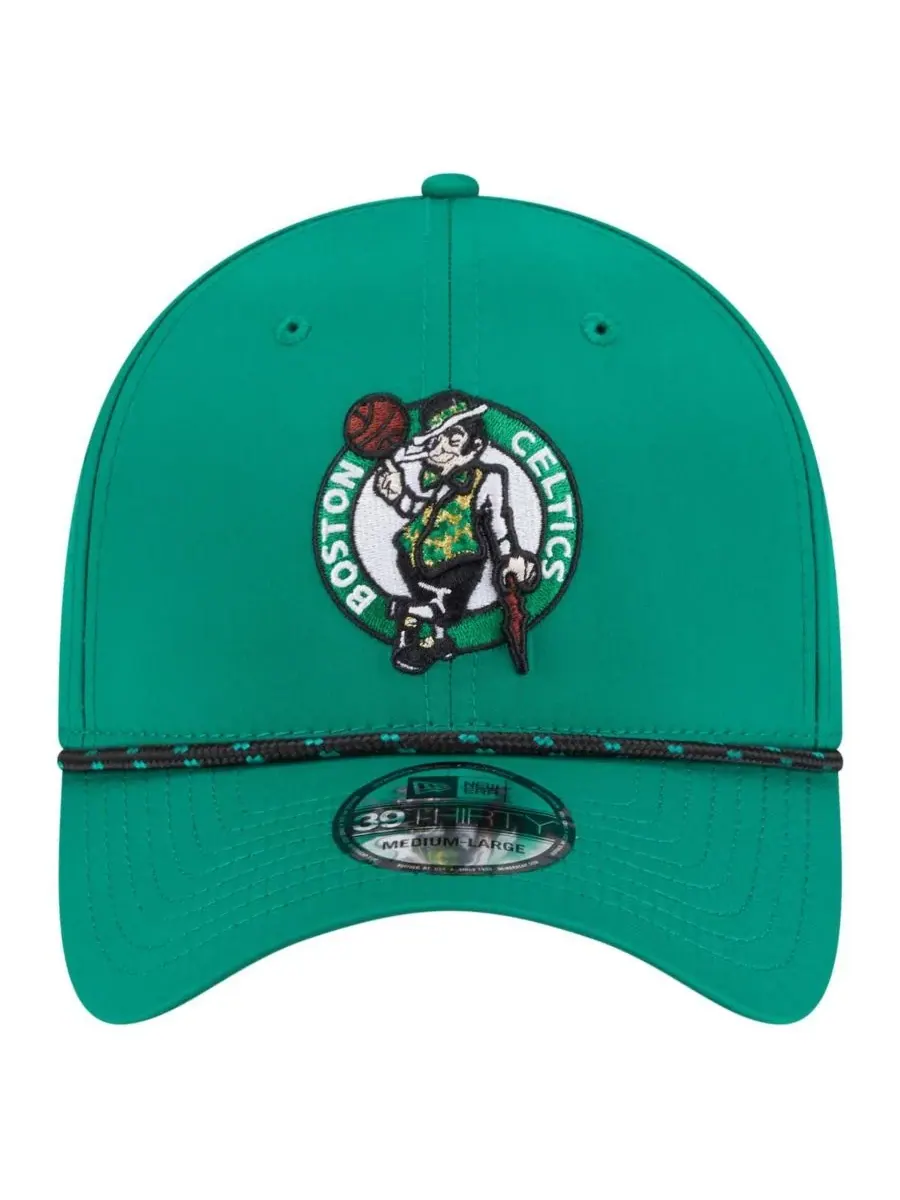New Era Мужская бейсболка Boston Celtics Featherweight Poly Rope Flex 39Thirty ярко-зеленого цвета — изображение 4 из 5