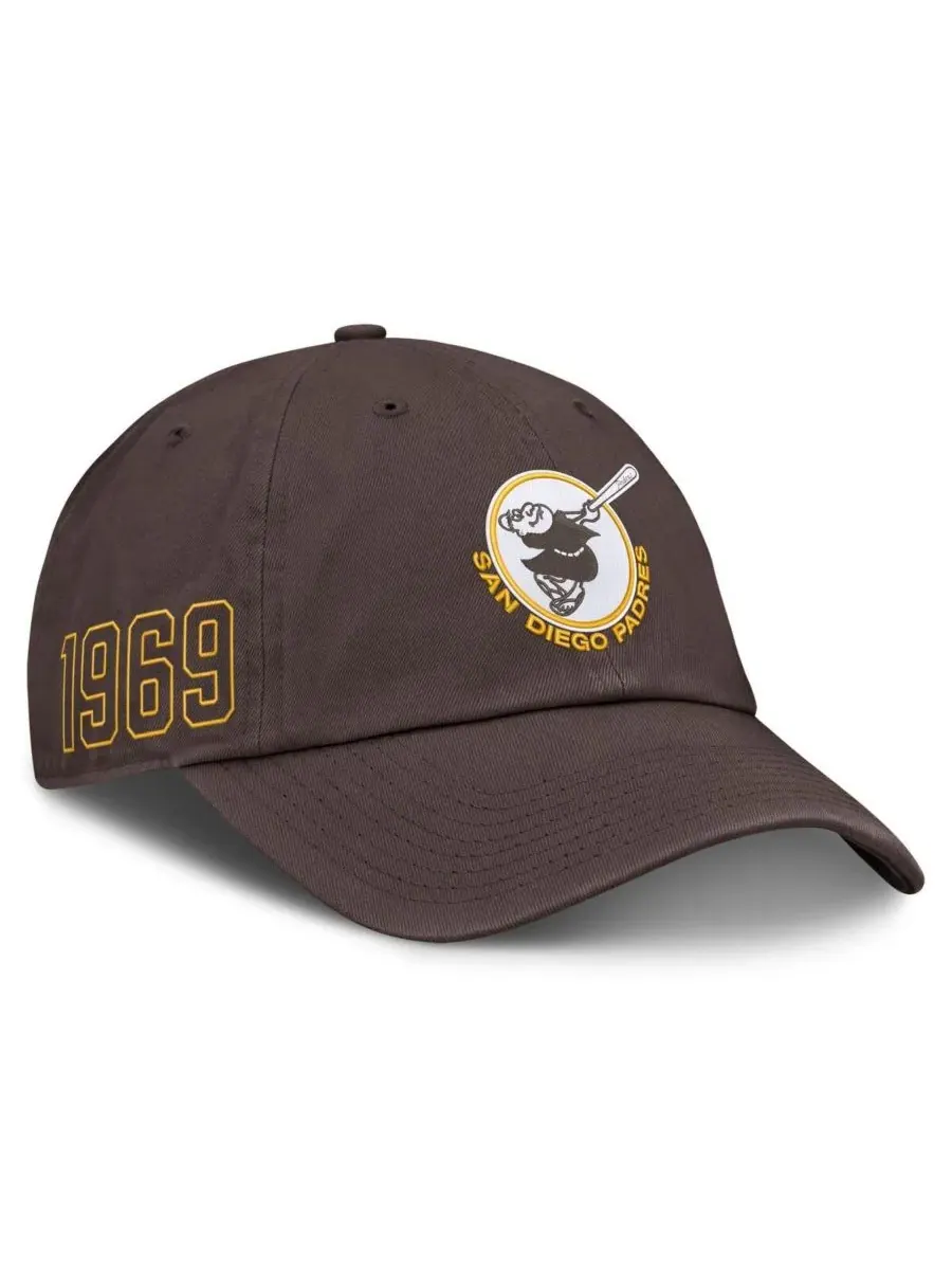 Мужская коричневая регулируемая бейсболка San Diego Padres Cooperstown Club Nike — изображение 1 из 4, коричневый